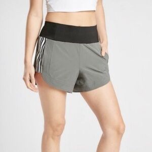 Athleta Ascender Olive Green UPF Shorts 4”